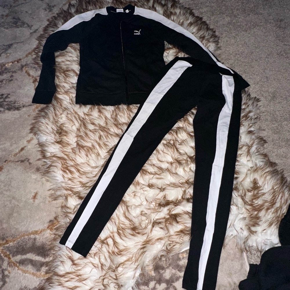 Puma Black and White Tracksuit